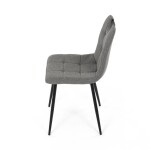 Jídelní židle, šedá, látka, DCL-V2017 GREY2