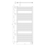 AQUALINE - DIRECT-E elektrické otopné těleso rovné 600x1320 600 W, černá ILE36TB