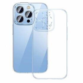 Pouzdro Baseus Crystal Transparent Case and Tempered Glass set for iPhone 14 Pro
