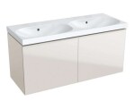 GEBERIT - Acanto Dvojumyvadlo 120x48 cm, bez otvoru pro baterii, s přepadem, s KeraTect, bílá 500.628.01.8