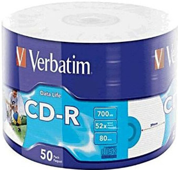 VERBATIM CD-R 700 MB 52x 50 kusů / spindl (43794)