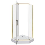 KERRA - Sprchový kout pětiboký Kora 90 Zlatá 5907548116451