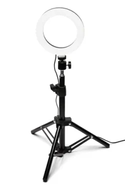 RIO RL06 / Stolní světlo pro natáčení telefonem / 360° / stojánek / volba světla (teplé a přirozené) / stmívací (RIO-RL06)