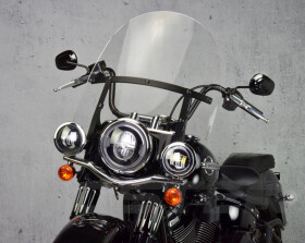 Harley Davidson Flstc Heritage Softail Classic 2018-2023 Plexi Šťít - Světle hnědé / 40 cm / Stříbrná
