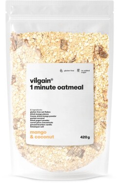Vilgain Minutová ovesná kaše – mango a kokos bez přidaného cukru 420 g