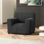 Bielastické potahy COSTINA antracit křeslo (š. 60 - 110 cm)