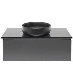 Koupelnová skříňka s kamennou deskou SAT Feel 100x30x46 cm antracit mat SATFEEL100ANTTK SATFEEL100ANTTK