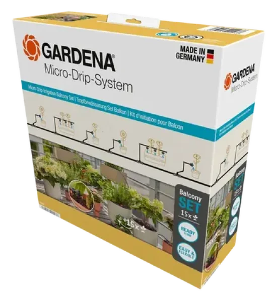Gardena 13401-20 Micro-Drip-System zavlažování - sada pro balkony (15 rostlin) (13401-20)
