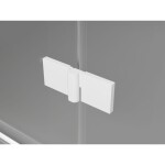 MEXEN/S - Lunar-F L sprchový kout skládací dveře pravá 90 x 80, transparent, bílá 836L-090-080-20-00-P
