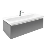 Koupelnová skříňka s umyvadlem a baterií SAT Feel 100x30x44,8 cm antracit mat SATFEEL100ANTU4BA SATFEEL100ANTU4BA