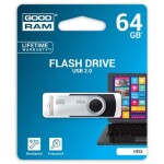 GOODRAM UTS2 64GB černá / Flash disk / USB 2.0 / čtení: 20MBs / zápis: 5MBs (UTS2-0640K0R11)