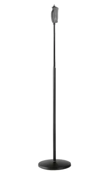 Jednoruční mikrofonní stojan s litinovým podstavcem / Stojan na mikrofon / výška 1060–1790 mm / černá (26085)