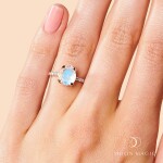Royal Fashion prsten 14k zlato Vermeil GU-DR8927R-ROSEGOLD-MOONSTONE-ZIRCON Velikost: 5 (EU: 49-50)