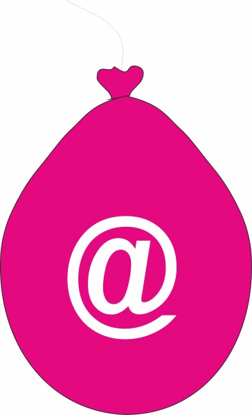 Balónek znak @ růžový balonky.cz Balónek znak @ růžový balonky.cz