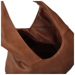 Trendy dámská koženková kabelka na rameno Marlen, hnědá