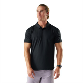 Pánské merino polo tričko SMARTWOOL Men's Active Mesh Polo, Black velikost: M
