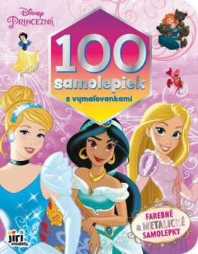 100 samolepiek s maľovankami Princezné