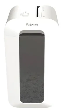 Fellowes LX 65 bílá / Skartovač / 10 listů 70g papíru / křížový řez 4x40 mm / 22 l (100110076)