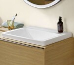 VILLEROY & BOCH - Subway 3.0 Umyvadlo nábytkové 55x44 cm, bez přepadu, bez otvoru pro baterii, CeramicPlus, Stone White 4A70F6RW