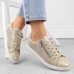 Kožená pohodlná polobotka Rieker W RKR694 beige 36
