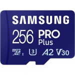 SAMSUNG PRO Plus microSDXC 256 GB + USB adaptér / UHS-1 / Class 10 / U3 / Čtení: 180MBps / Zápis: 130MBps (MB-MD256SB/WW)