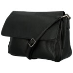 Trendy dámská koženková crossbody kabelka Rosica, černá