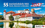 Stolní kalendář 2027 Helma 55 turistických nej Čech, Moravy a Slezska