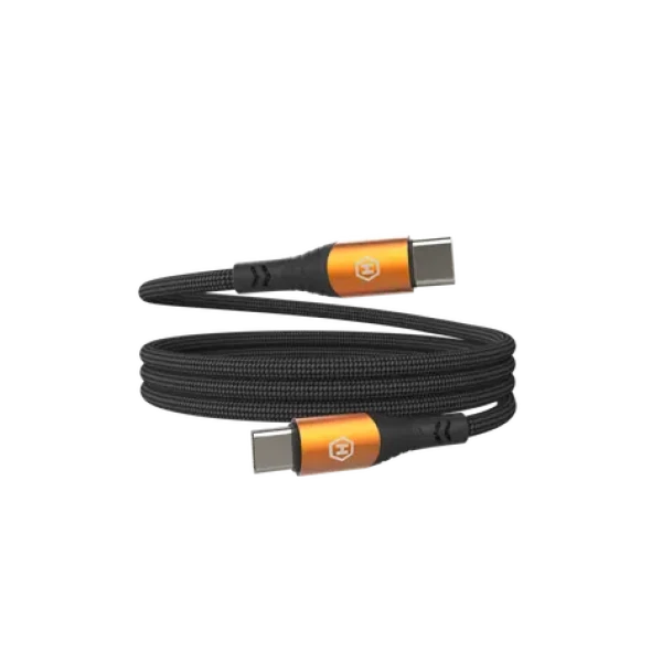 Hammer Magnetický kabel USB-C černý / Kabel / USB-C (M) - USB-C (M) / 100W / 1 m / nylonové opletení (AKC001412)