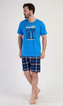 Pánské pyžamo šortky California - Vienetta světle modrá XL