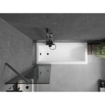 MEXEN/S - Next vanová zástěna FIX 50 x 150, grafit, grafit metal 895-050-000-00-40-95
