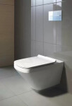 DURAVIT - DuraStyle Závěsné WC se sedátkem SoftClose, Rimless, s WonderGliss, alpská bílá 45510900A11