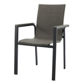 Zahradní křeslo stohovatelné CALVIN 944 barva: šedá / antracit,žíhané