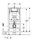 GEBERIT - Duofix Předstěnová instalace pro dětské závěsné WC, výška 97 cm 111.923.00.6