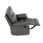 Polohovací křeslo, šedá, látka vintage, TV-4092 GREY3