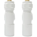 CERANO - Připojovací sada radiátorových ventilů - ruční - rohová - 1/2"/PEX 16x2 mm - bílá lesklá CER-478123