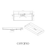 CERANO - Umyvadlo z litého mramoru Vita - nástěnné i na desku - bílá matná - 100x46 CER-8050BD6936