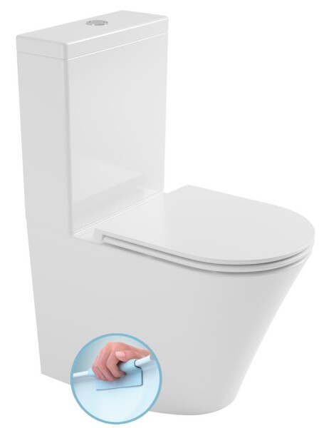 Bruckner - FEIN WC kombi, Rimless, spodní/zadní odpad, bílá 201.428.4