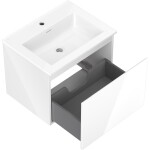 MEXEN/S - Orio koupelnová skříňka 60 cm s umyvadlem Otis, 1 šuplík, bílá lesk 91A10-06047-1-BF00-W18M00