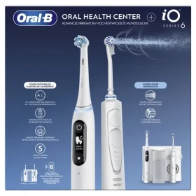 Oral-B iO6 + OxyJet bílá / Zubní kartáček + ústní sprcha / 5 režimů / senzor tlaku / AI (8006540841204)
