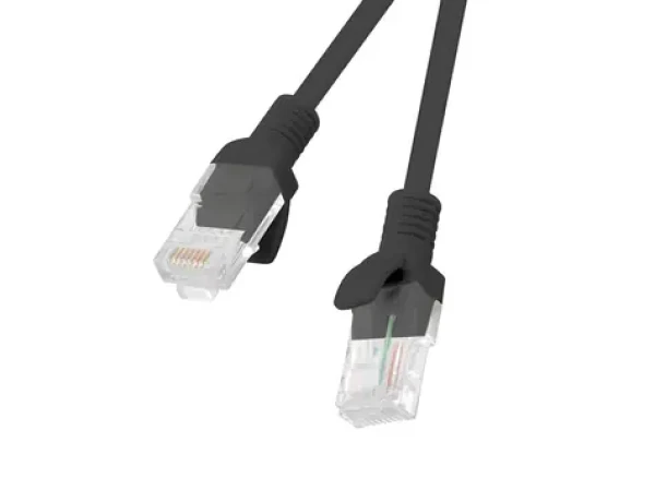 Lanberg CAT6 UTP 0,5 m černá / Patch kabel / RJ45-RJ45 / Fluke Passed (PCU6-10CC-0050-BK)