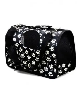 AnimALL Taška Black with white paws L 50x22x30 cm (108338)