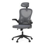 Kancelářská židle, houpací mechanismus, šedá, KA-K2021 GREY