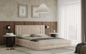 FRONTI Postel ALCAMO 120x200 béžová s úložným prostorem
