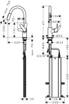 HANSGROHE - Focus M41 Dřezová baterie M4116-H240 s výsuvnou sprškou, sBOX, chrom 73880000