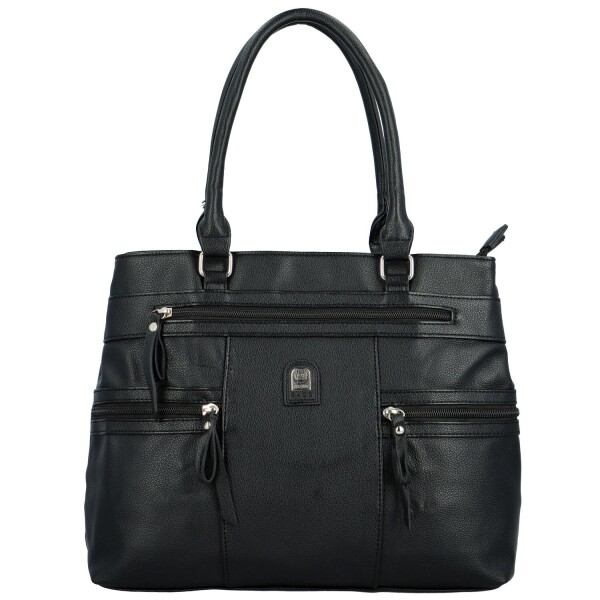 Stylová dámská koženková kabelka na rameno Kalama, černá