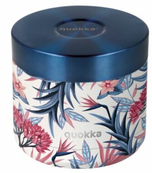 Quokka Whim Food Jar 0.6 l blue garden / Termoska na jídlo / nerez ocel (Q40112)