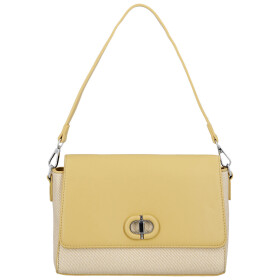 Elegantní dámská koženková kabelka na rameno Ciri, žlutá