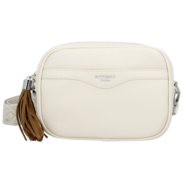 Stylová dámská koženková crossbody kabelka Erina, béžová