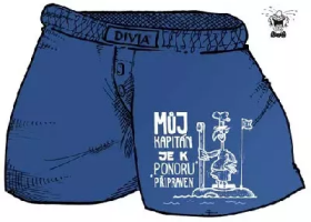 Ptakoviny.cz Trenýrky - Můj kapitán je k ponoru Velikost: XXL