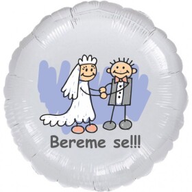Bereme se!!! balónek fóliový stříbrný balonky.cz Bereme se!!! balónek fóliový stříbrný balonky.cz
